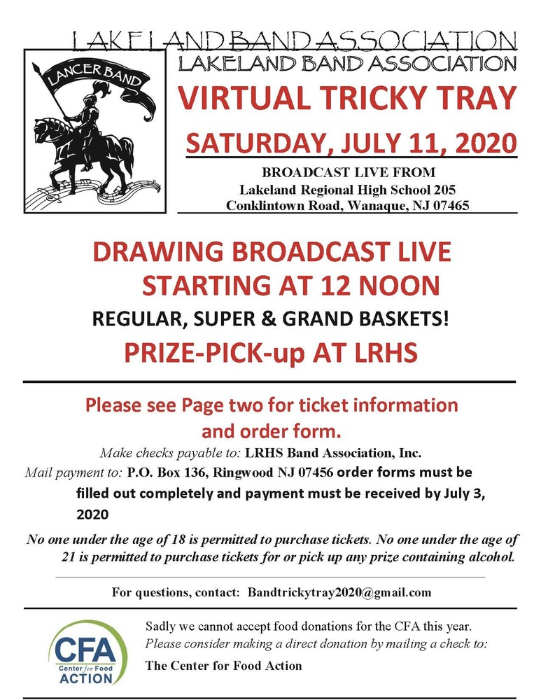 Update: LL Virtual Tricky Tray is July 11