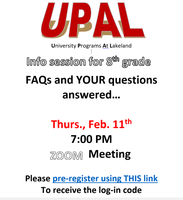 8th Grade Virtual UPAL Night!!!!