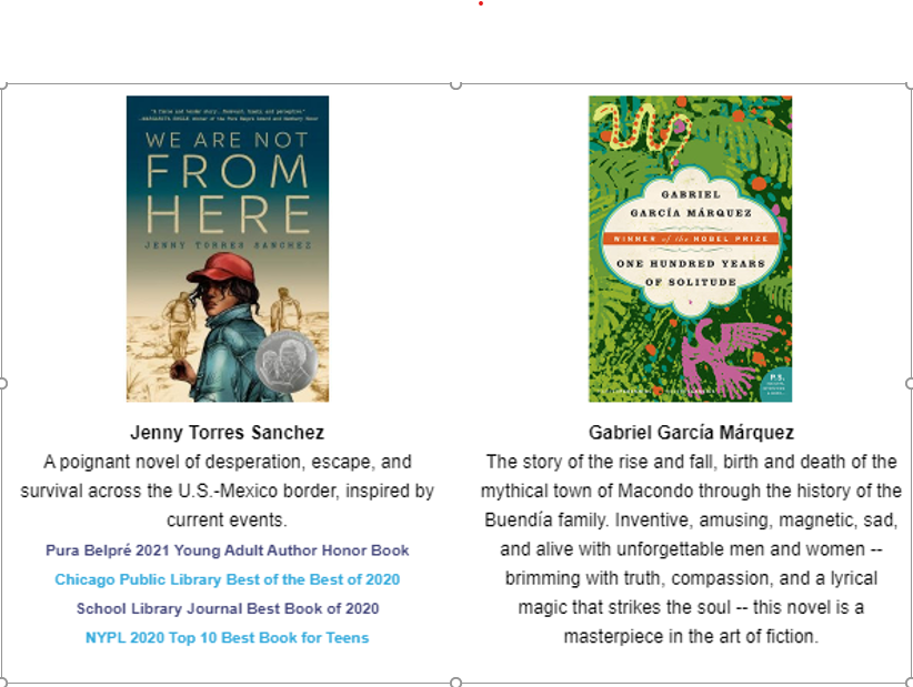 Book Covers for Hispanic Heritage Month