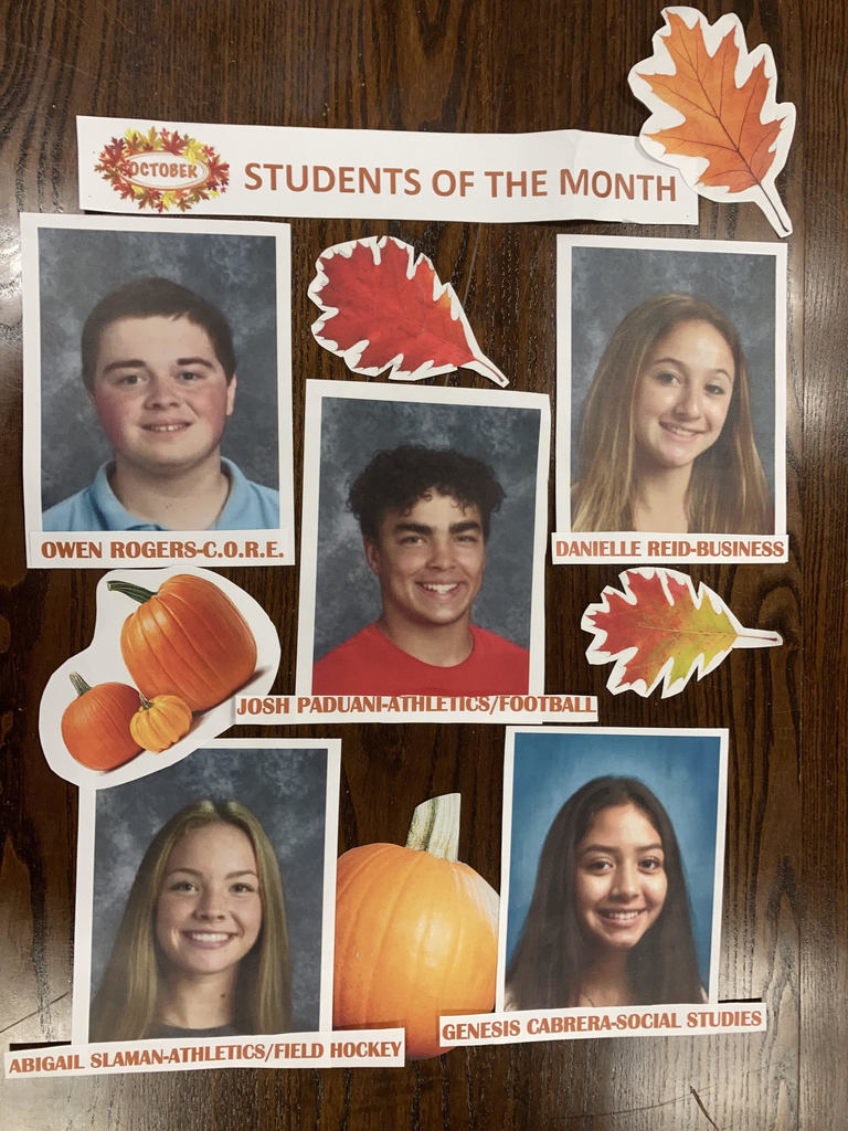 October Students of the Month