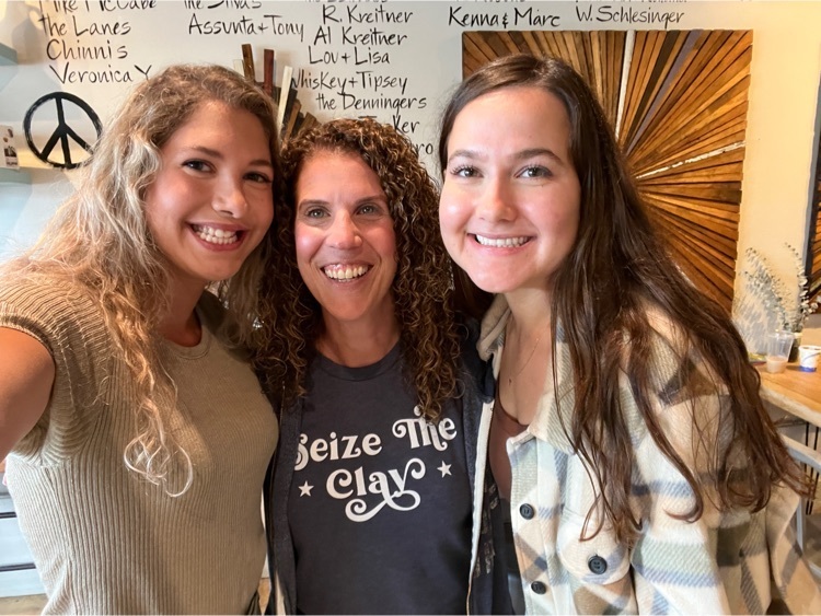 Nothing beats meeting up with former students and hearing about their success! Alyssa(on my right) will be a Physician’s Assistant and Jenna(on my left) is a nurse at Valley Hospital. Couldn’t be pounder!