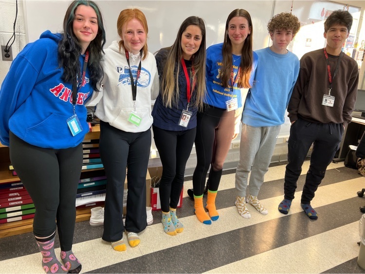 English 2 CP Advanced celebrating World Down Syndrome day with crazy socks 🧦 